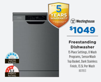 Betta Westinghouse Freestanding Dishwasher offer