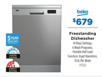 Betta Beko Freestanding Dishwasher offer