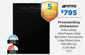 Smeg Freestanding Dishwasher