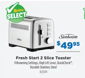 Sunbeam Fresh Start 2 Slice Toaster