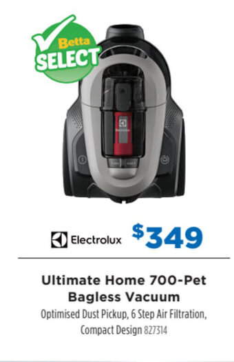 Betta Electrolux Ultimate Home 700-Pet Bagless Vacuum offer