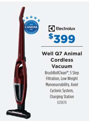 Betta Electrolux Well Q7 Animal Cordless Vacuum offer