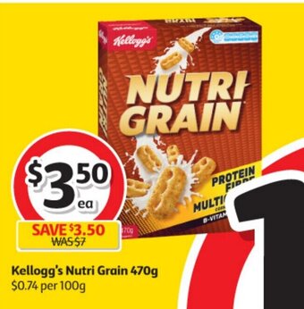 Coles Kellogg's Nutri Grain 470g offer