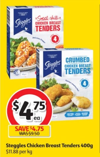 Coles Steggles Chicken Breast Tenders 400g offer