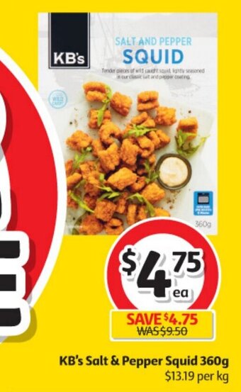 Coles KB's Salt & Pepper Squid 360g offer