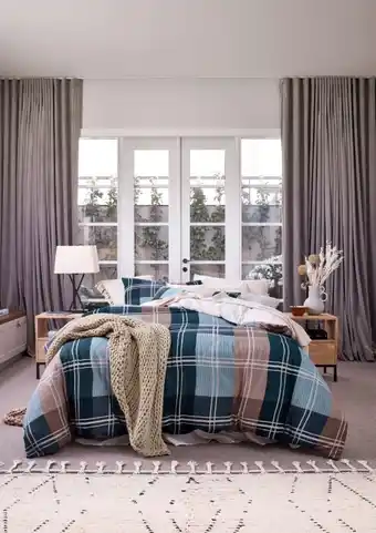 Myer Vue Carter Check Quilt Cover Set* offer