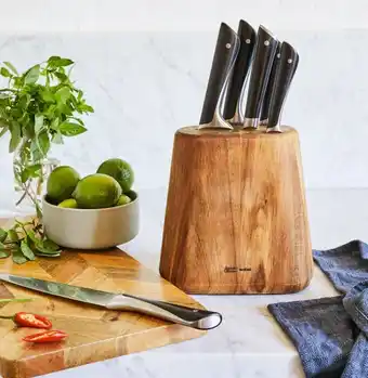 Myer Jamie Oliver Tefal Knife Block 6 Piece offer