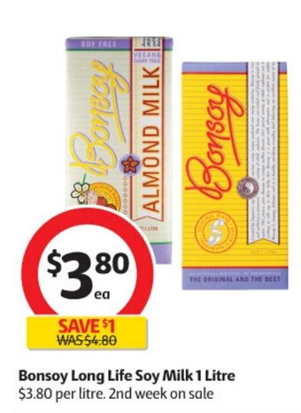 Bonsoy Long Life Soy Milk 1 Litre