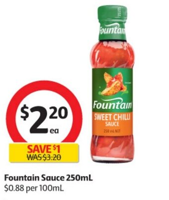 Coles Fountain Sauce 250mL offer