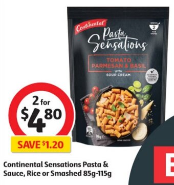 Coles Continental Sensations Pasta & Sauce, Rice or Smashed 85g-115g offer