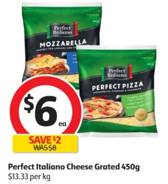 Coles Perfect Italiano Cheese Grated 450g offer