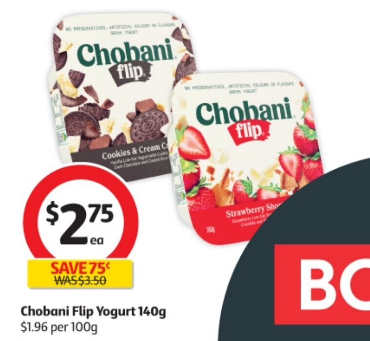 Chobani Flip Yogurt 140g offer at Coles