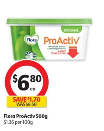 Coles Flora ProActiv 500g offer