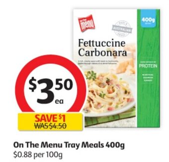 Coles On The Menu Tray Meals 400g offer