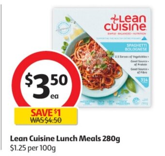 Coles Lean Cuisine Lunch Meals 280g offer