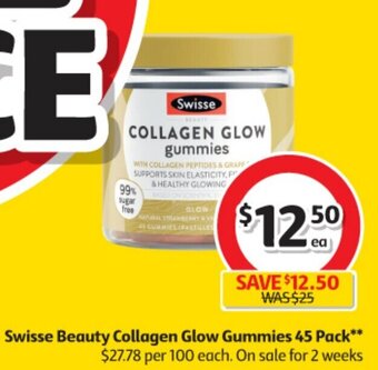 Coles Swisse Beauty Collagen Glow Gummies 45 Pack offer