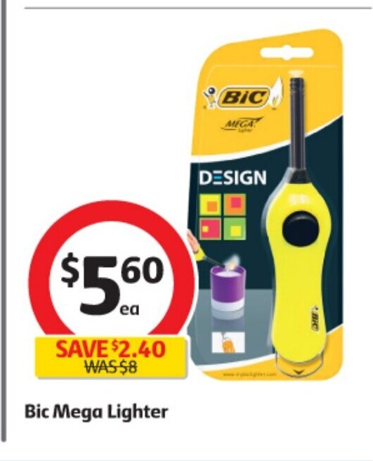 Bic Mega Lighter offer at Coles