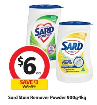 Coles Sard Stain Remover Powder 900g-1kg offer