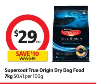 Coles Supercoat True Origin Dry Dog Food 7kg offer