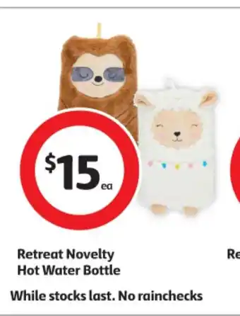 Coles Retreat Novelty Hot Water Bottle While stocks last. No rainchecks offer