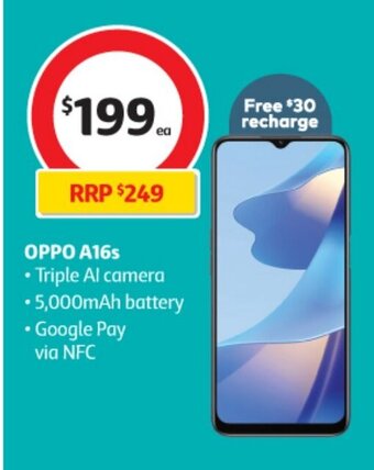 Coles OPPO A16s offer