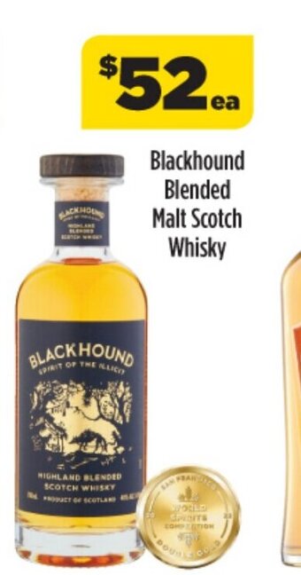 Coles Blackhound Blended Malt Scotch Whisky offer