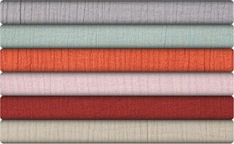 Print & Plain Textured Cotton