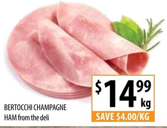 Supabarn Bertocchi Champagne Ham From The Deli offer