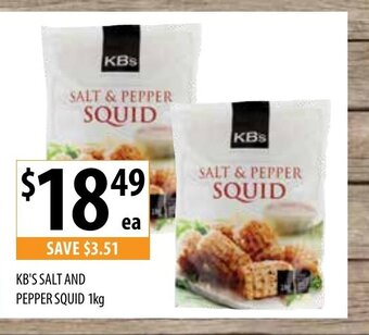 Supabarn KB's Salt and Pepper Squid 1kg offer