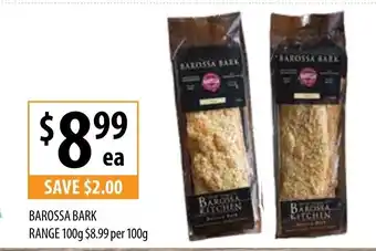Supabarn Barossa Bark Range 100g 8,99 per 100g offer
