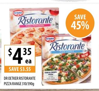 Supabarn Dr Oetker Ristorante Pizza Range 310/390g offer