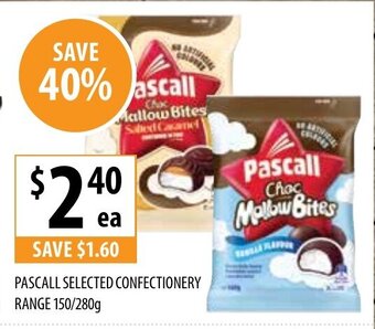 Supabarn Pascall Selected Confectionery Range 150/280g offer