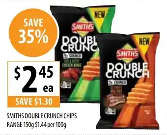 Smiths Double Crunch Chips Range 150g 1,44 per 100g
