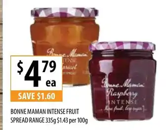 Bonne Maman Intense Fruit Spread Range 335g 1,43 per 100g