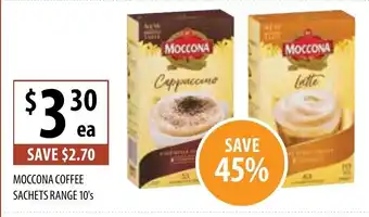 Supabarn Moccona Coffee Sachets Range 10' offer