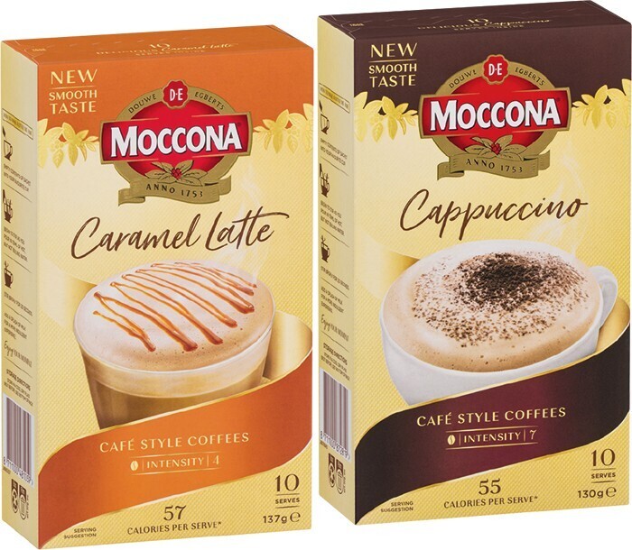 Moccona Coffee Sachets 10 Pack Selected Varieties offer at IGA