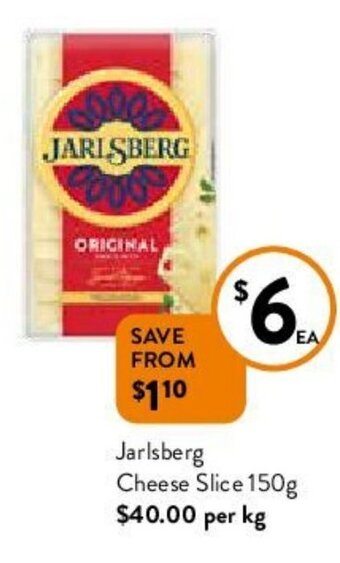 Foodworks Jarlsberg Cheese Slices 150g offer