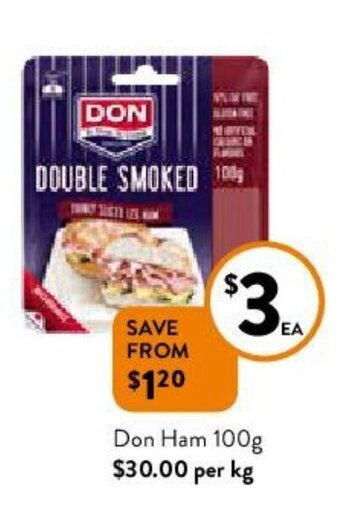 Foodworks Don Ham 100g offer