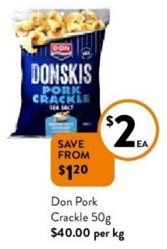 Foodworks Don Pork Crackle 50g offer