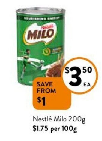 Foodworks Nestle Milo 200g offer
