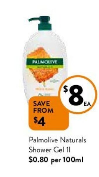 Foodworks Palmolive Naturals Shower Gel 1l offer