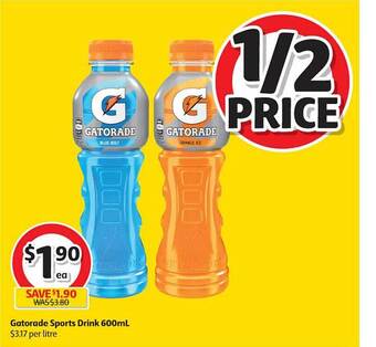 Coles Gatorade Sports Drink 600mL offer