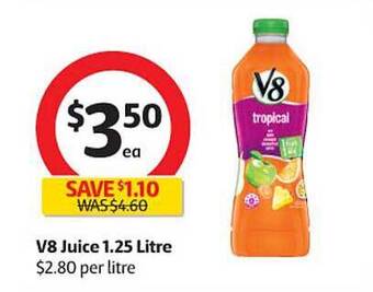 Coles V8 Juice 1.25 Litre offer