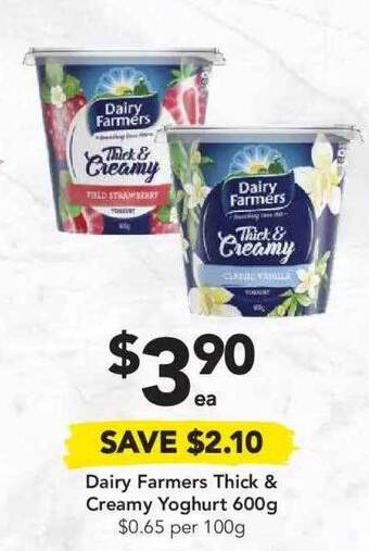 Drakes Dairy Farmers Thick & Creamy Yoghurt 600g offer