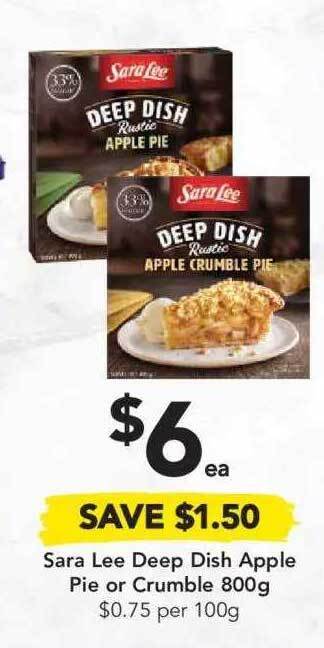 Drakes Sara Lee Deep Dish Apple Pie Or Crumble 800g offer