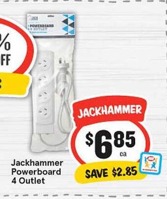 IGA Jackhammer Powerboard 4 Outlet offer