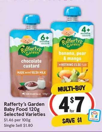 IGA Rafferty's Garden Baby Food 120g offer