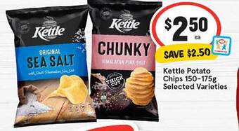 IGA Kettle Potato Chips 150-175g offer