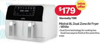 Australia Post Mistral 8L dual zone air fryer - white offer
