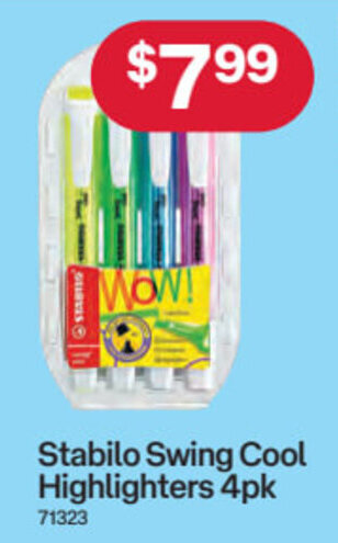 Stabilo swing cool highlighters 4pk